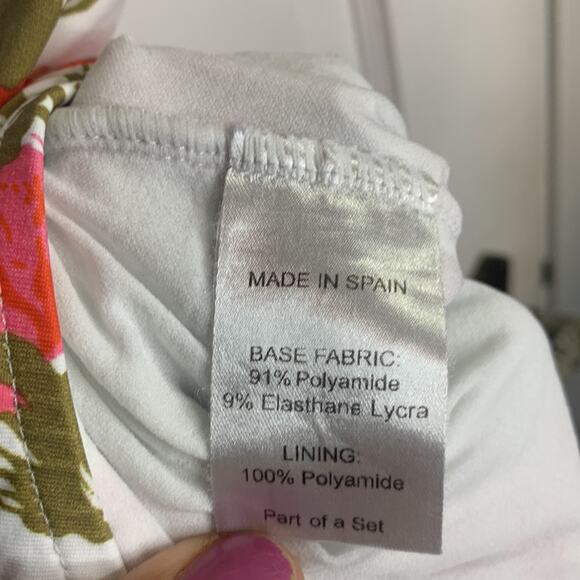 Pez D’or Barcelona Floral White Pink One Piece Maternity Swimsuit W-540 Size L - Picture 5 of 8